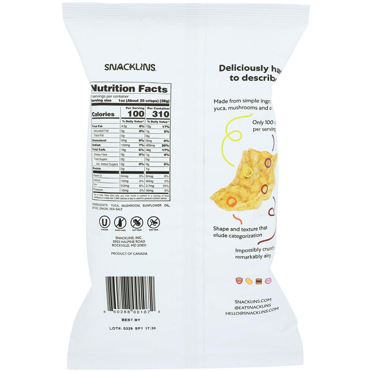 Snacklins Crisps de Plantas Chesapeake Bay - Caja de 12 - 3 oz - Imagen 4