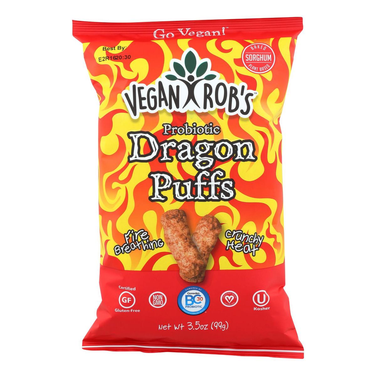 Vegan Rob's - Puffs Sabor Dragón - Caja con 12 - 3.5 OZ