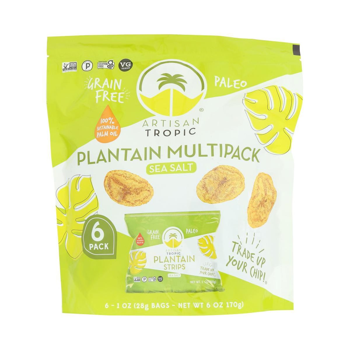 Artisan Tropic Chips de Plátano con Sal de Mar - Caja de 6/6 oz - Imagen 3