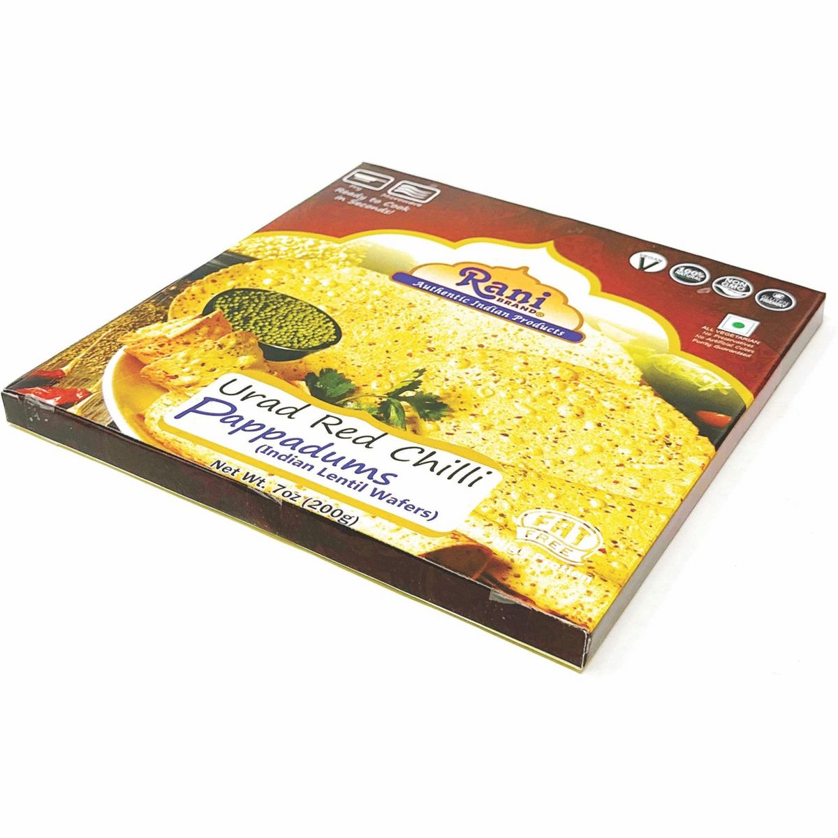 Rani Brand Authentic Indian Foods | Pappadums Red Chilli Papad - Imagen 6
