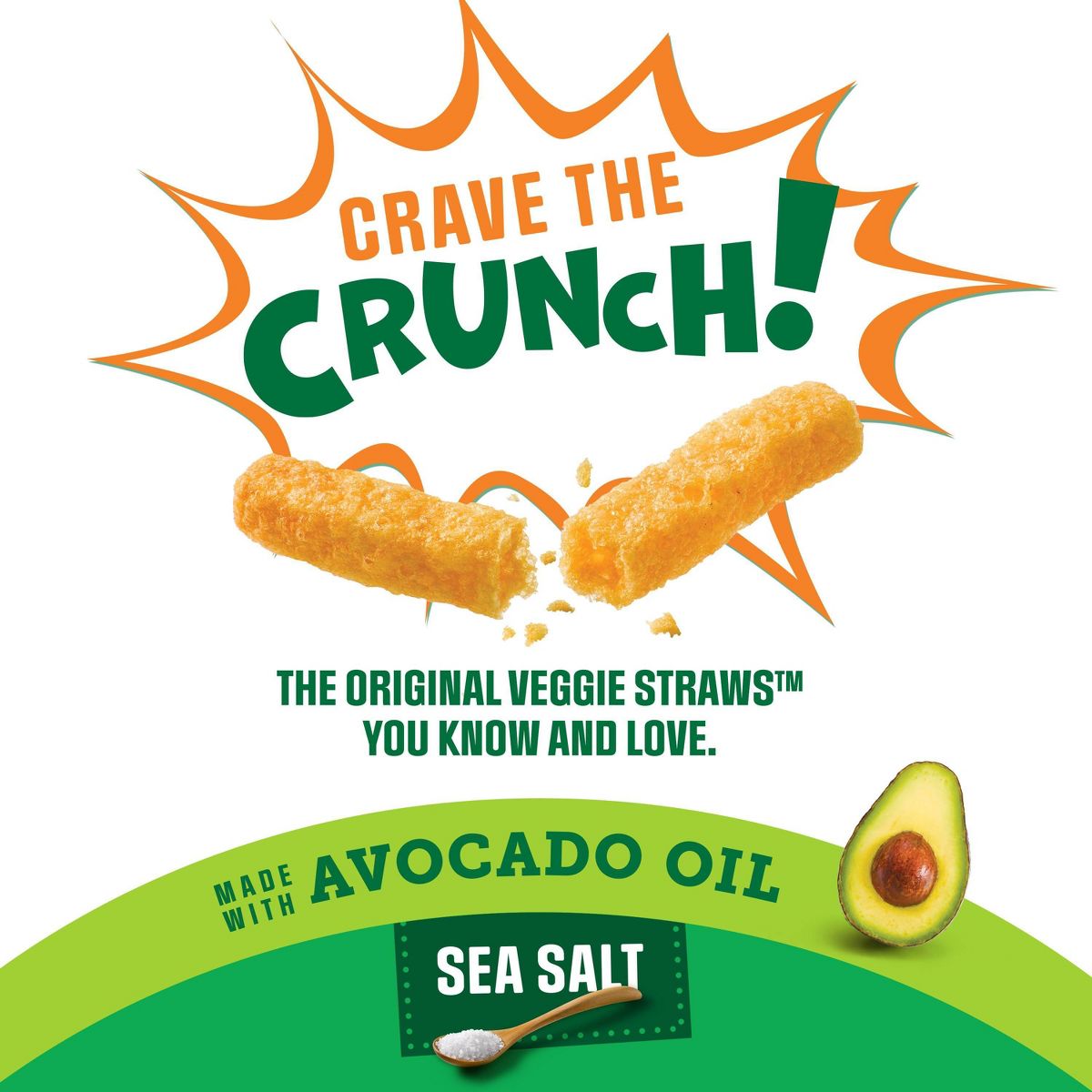 Sensible Portions Garden Veggie Straws Sabor Sal de Mar con Aceite de Aguacate - Tamaño Familiar 10 oz - Imagen 4