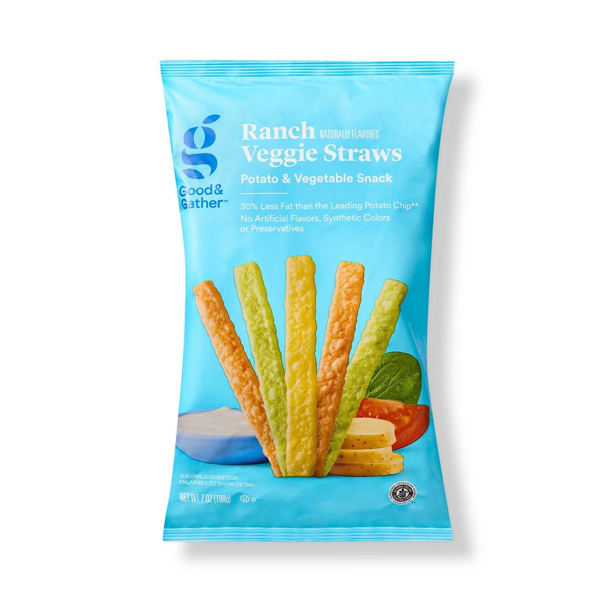 Veggie Straws Sabor Ranch - 7 oz - Good & Gather™