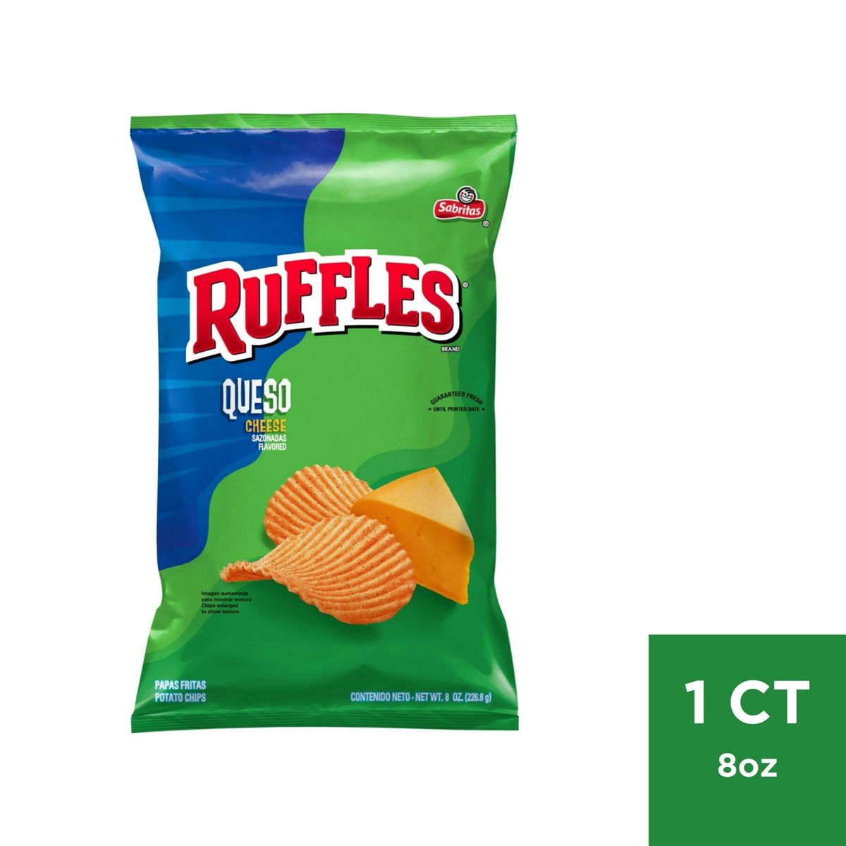Ruffles Papas Fritas Sabor Queso - 8 oz
