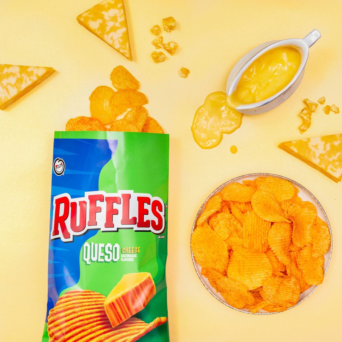Ruffles Papas Fritas Sabor Queso - 8 oz - Imagen 5