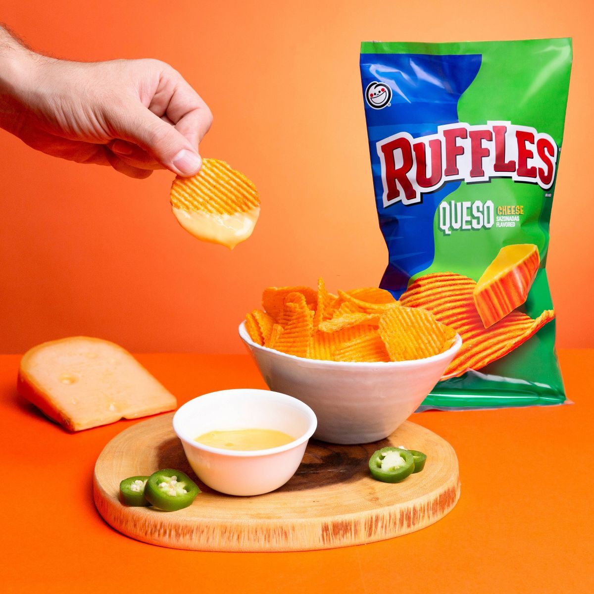 Ruffles Papas Fritas Sabor Queso - 8 oz - Imagen 6