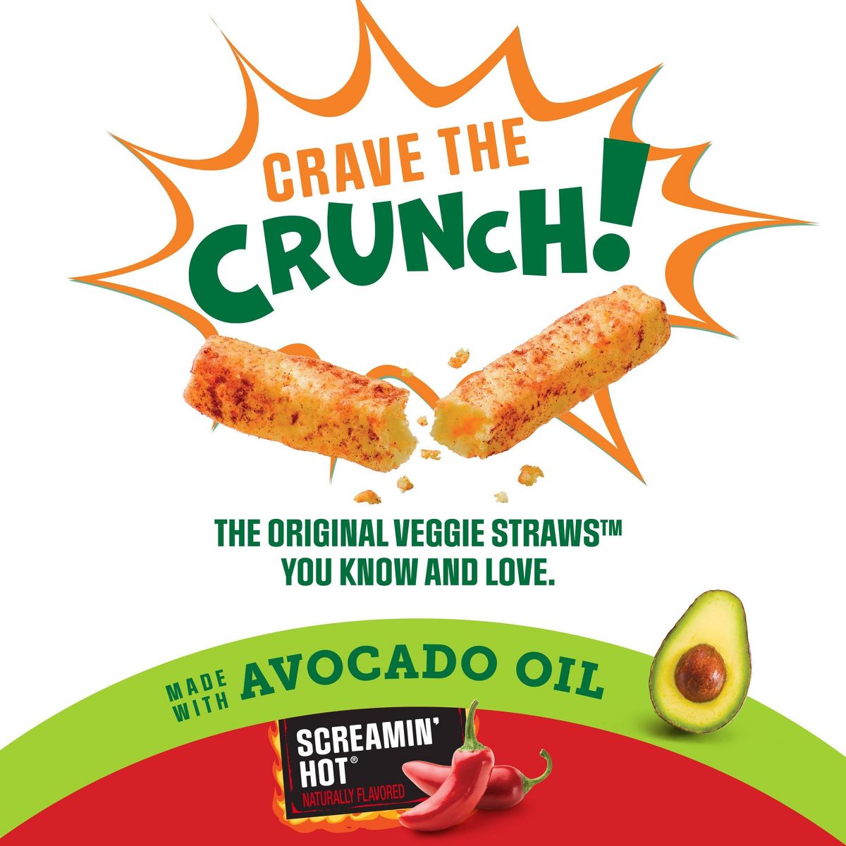 Garden Veggie Straws Sensible Portions Sabor Picante Fuerte con Aceite de Aguacate - 6 oz - Imagen 4