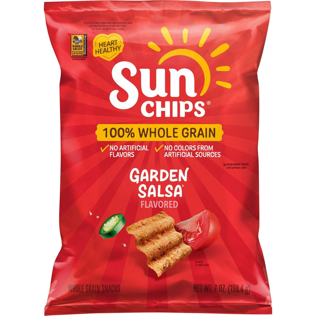 SunChips Botanas de Grano Entero Sabor Salsa de Jardín - 7 oz - Imagen 2
