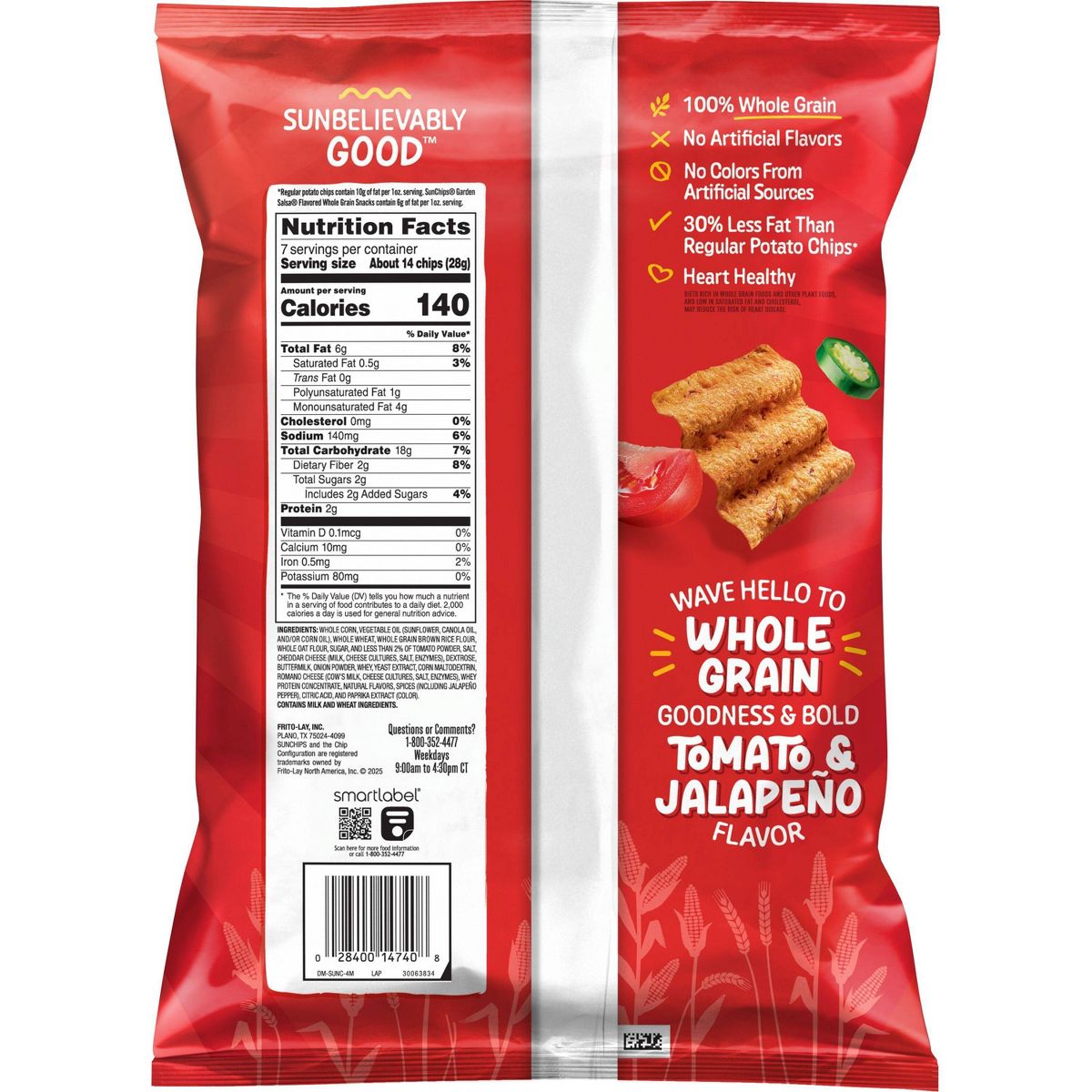 SunChips Botanas de Grano Entero Sabor Salsa de Jardín - 7 oz - Imagen 3