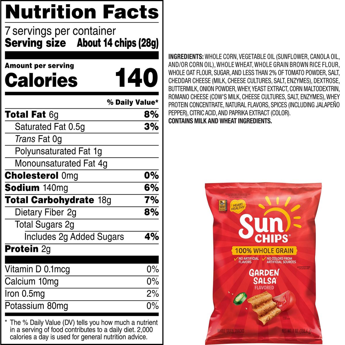 SunChips Botanas de Grano Entero Sabor Salsa de Jardín - 7 oz - Imagen 8