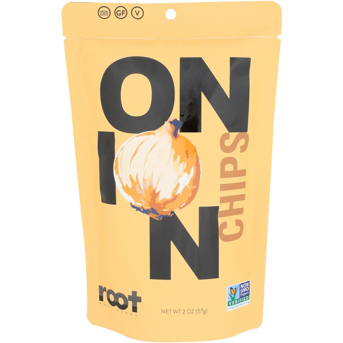 Root Foods Onion Chips - Caja de 6 - 2 oz - Imagen 3