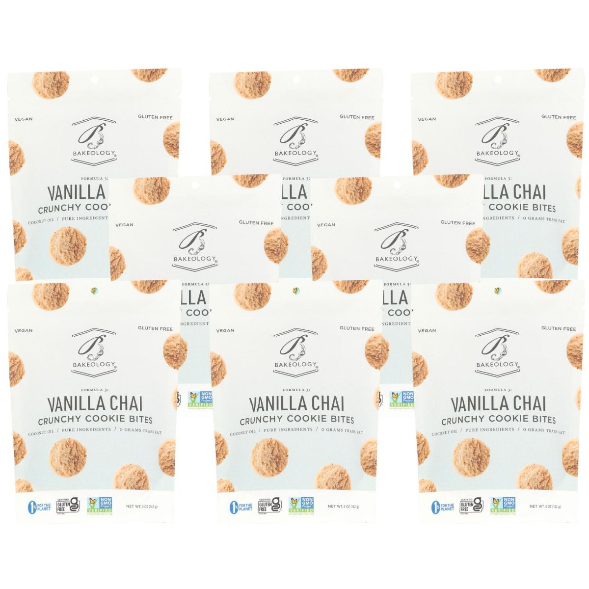 Bakeology Galletas Crujientes Sabor Vainilla Chai - Caja con 8/5 oz