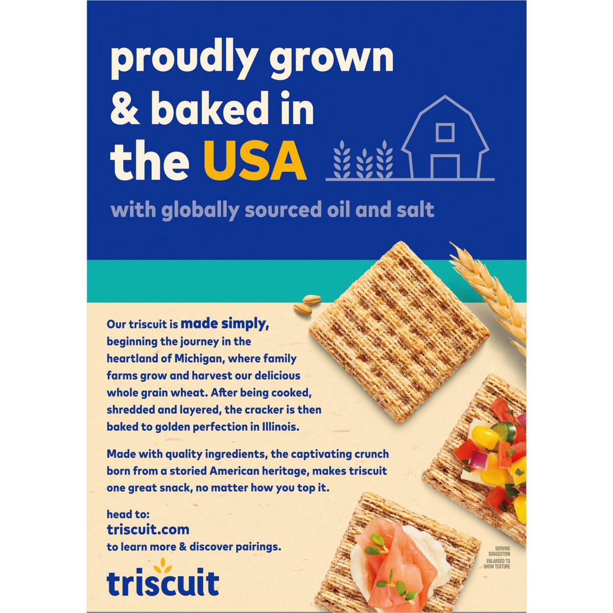 Triscuit Reducido en Grasa Galletas Integrales de Trigo para Lunch Vegano Tamaño Familiar - 11.5 oz - Imagen 9