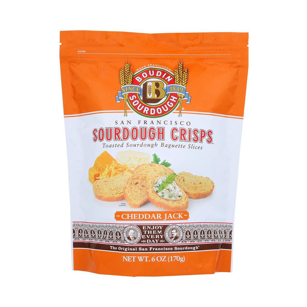 Boudin Sourdough Crisps Sabor Quesos Cheddar y Jack - Caja con 11 paquetes - 6 oz cada uno - Imagen 3