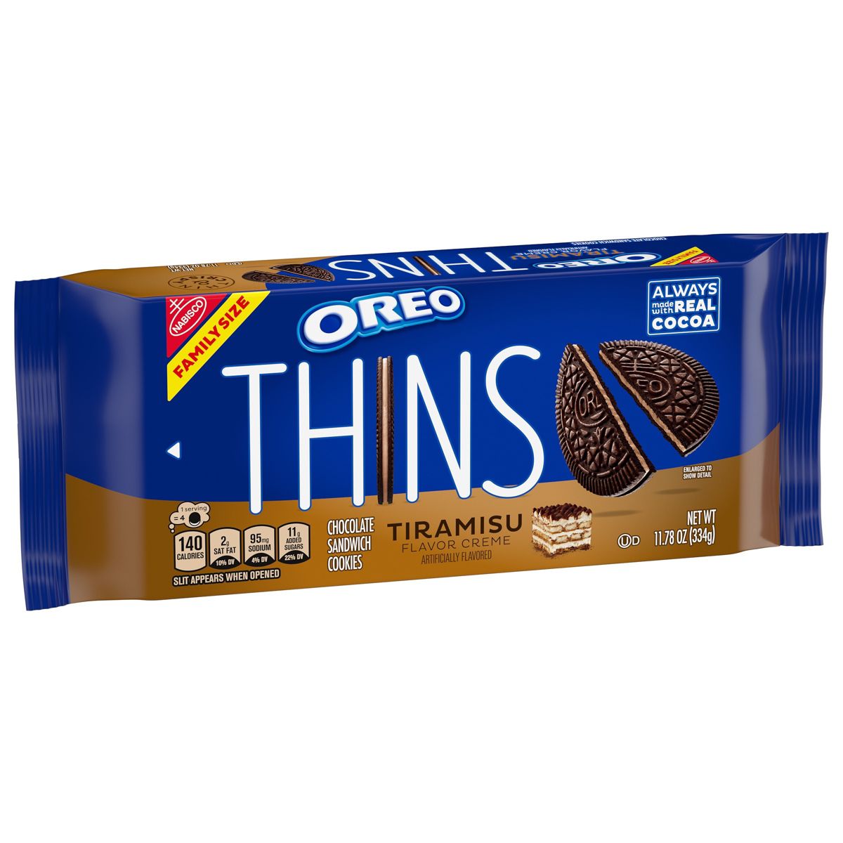 Galletas Oreo Thins Sabor Tiramisú Tamaño Familiar - 11.78 oz - Imagen 3