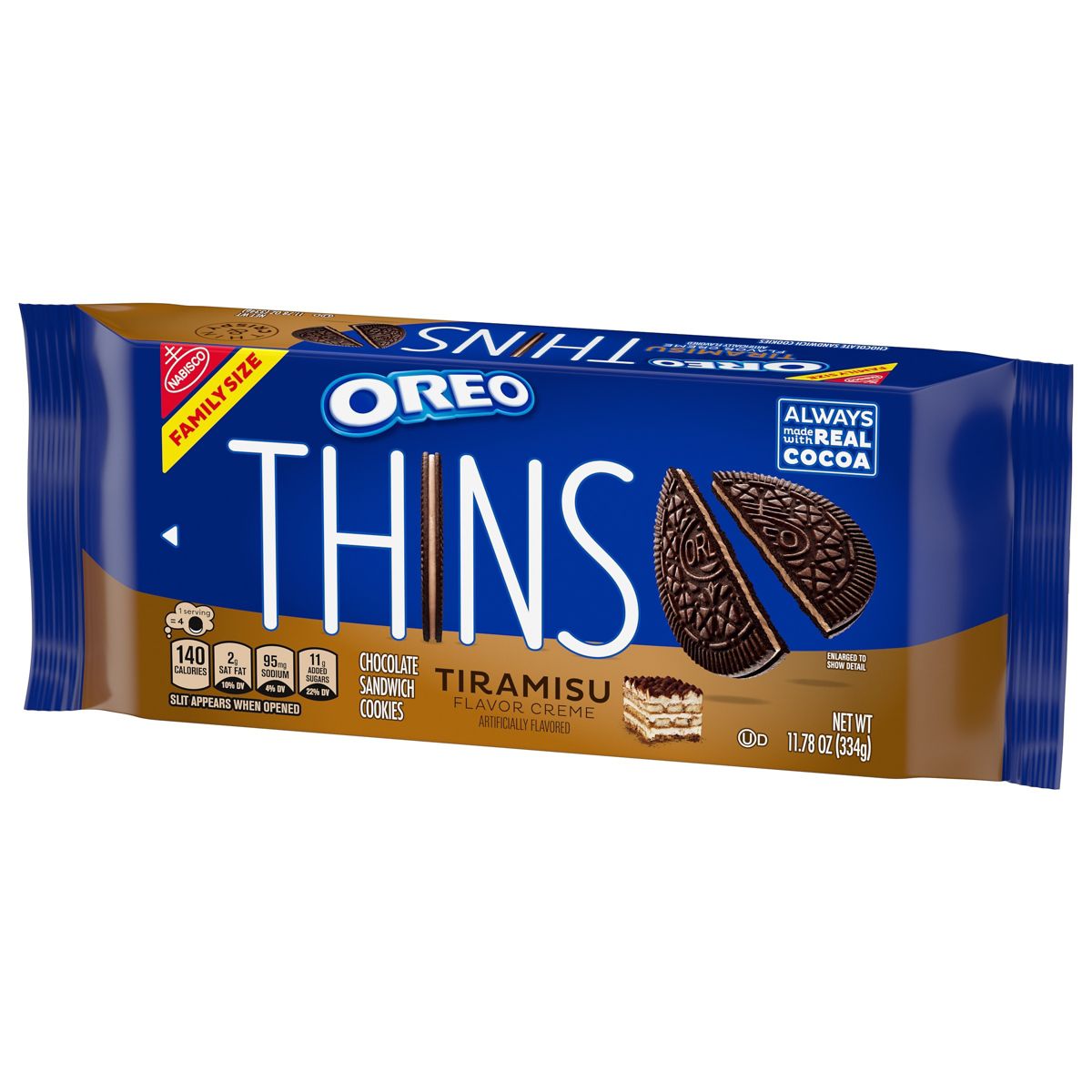 Galletas Oreo Thins Sabor Tiramisú Tamaño Familiar - 11.78 oz - Imagen 9