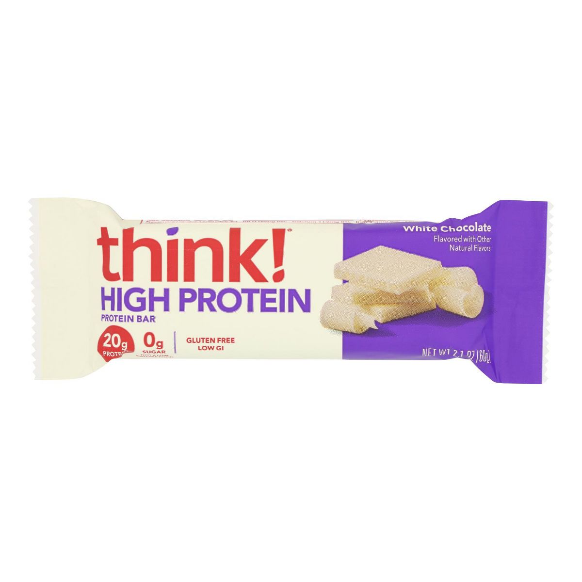 Think! Barra de Proteína Sabor Chocolate Blanco - 10 barras, 2.1 oz - Imagen 3