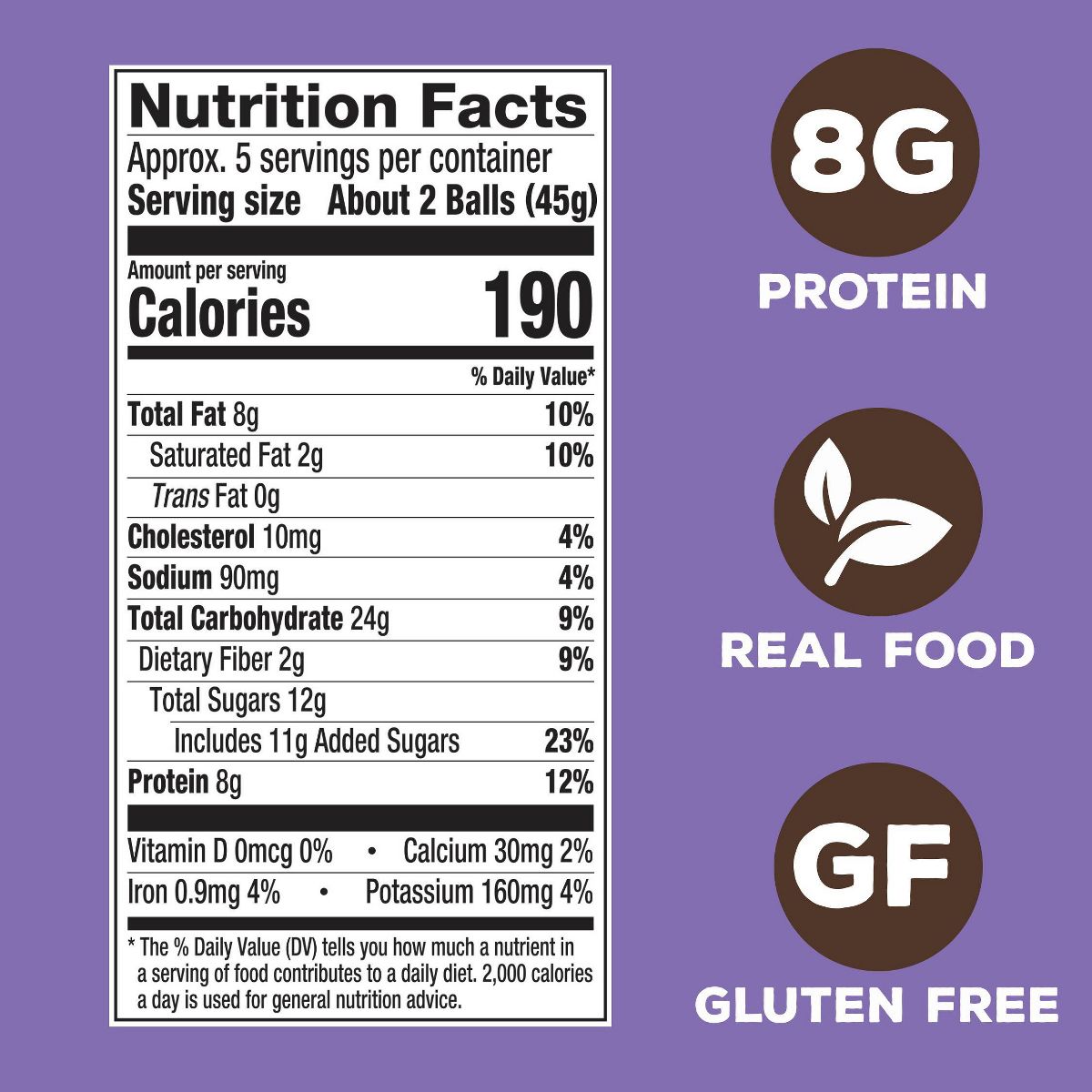 Bolitas de Proteína de Suero simplyFUEL con Chispas de Chocolate y Masa de Galleta - 8g de Proteína - 8 oz / 10 piezas - Imagen 4