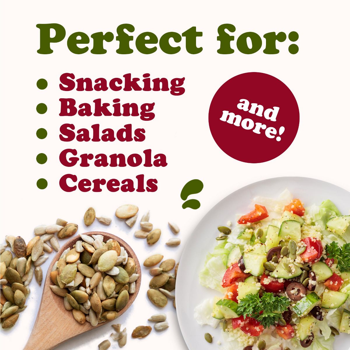 Mezcla Orgánica de Semillas de Girasol y Calabaza Tostadas en Seco - por Food to Live - Imagen 4