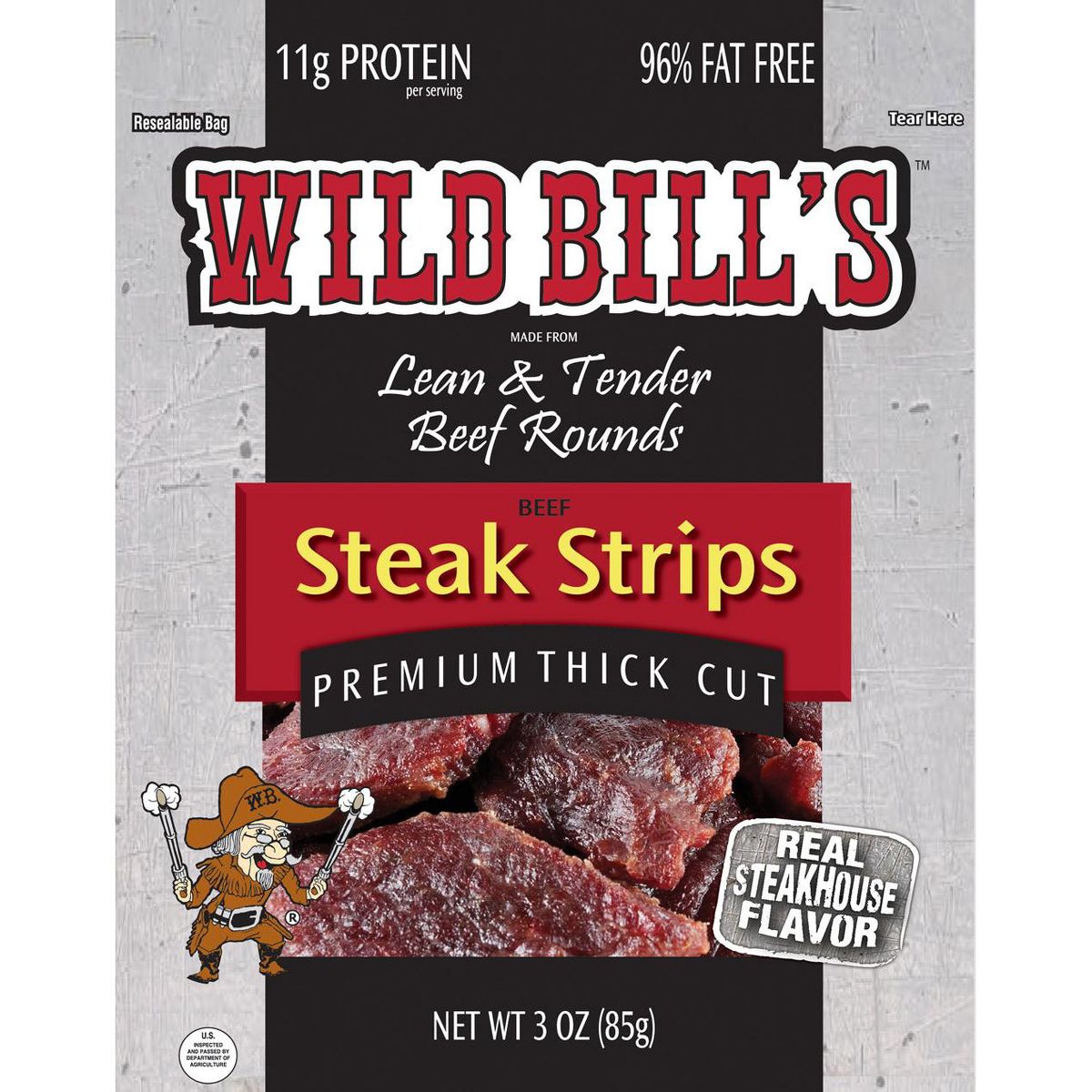 Wild Bill's Especialidad de Muestra de 3 Piezas (chicharrón de cerdo, tiras de bistec y cecina de tocino) - Imagen 5