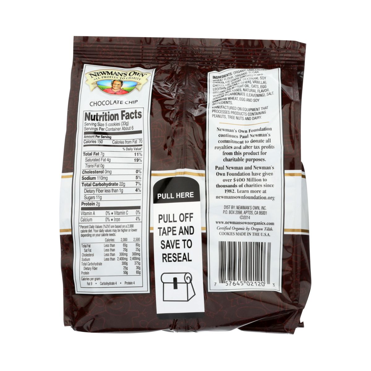 Galletas con Chispas de Chocolate Newman's Own Organics - Paquete de 6/7 oz - Imagen 4