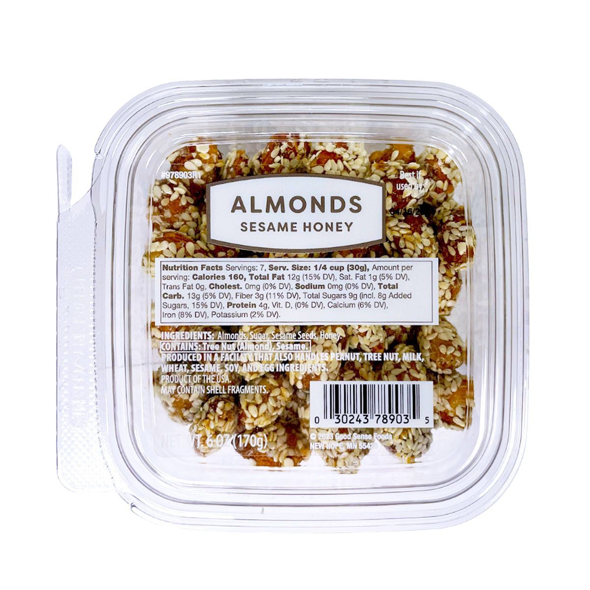 Almendras con Miel y Ajonjolí - 6 oz