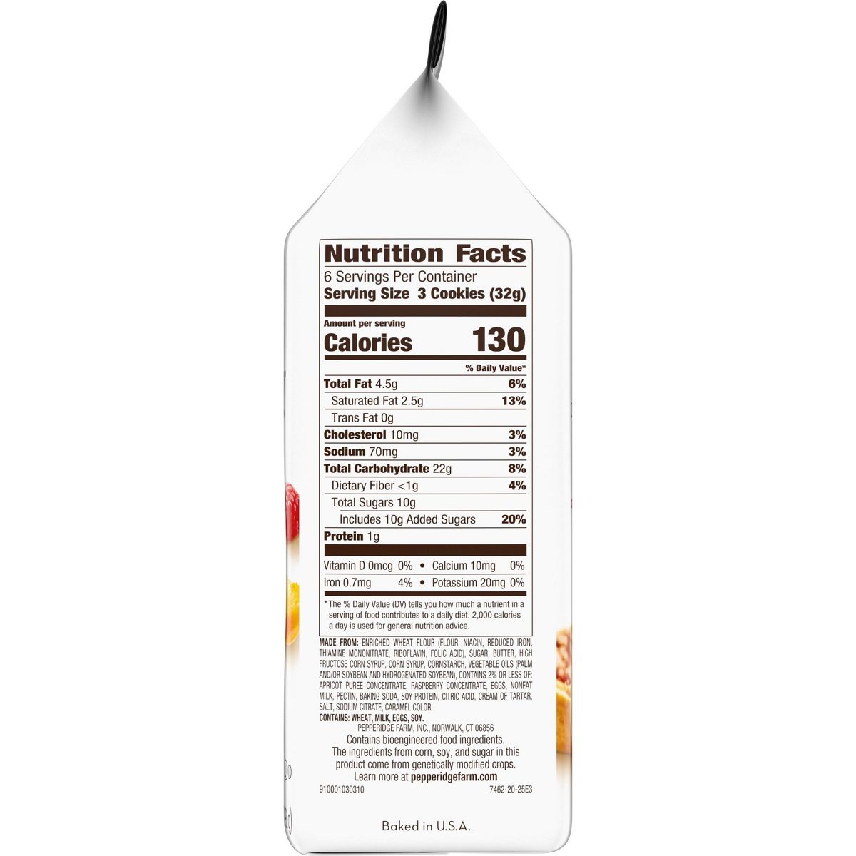 Galletas Thumbprint de Albaricoque y Frambuesa Pepperidge Farm Verona - 6.75 oz - Imagen 3