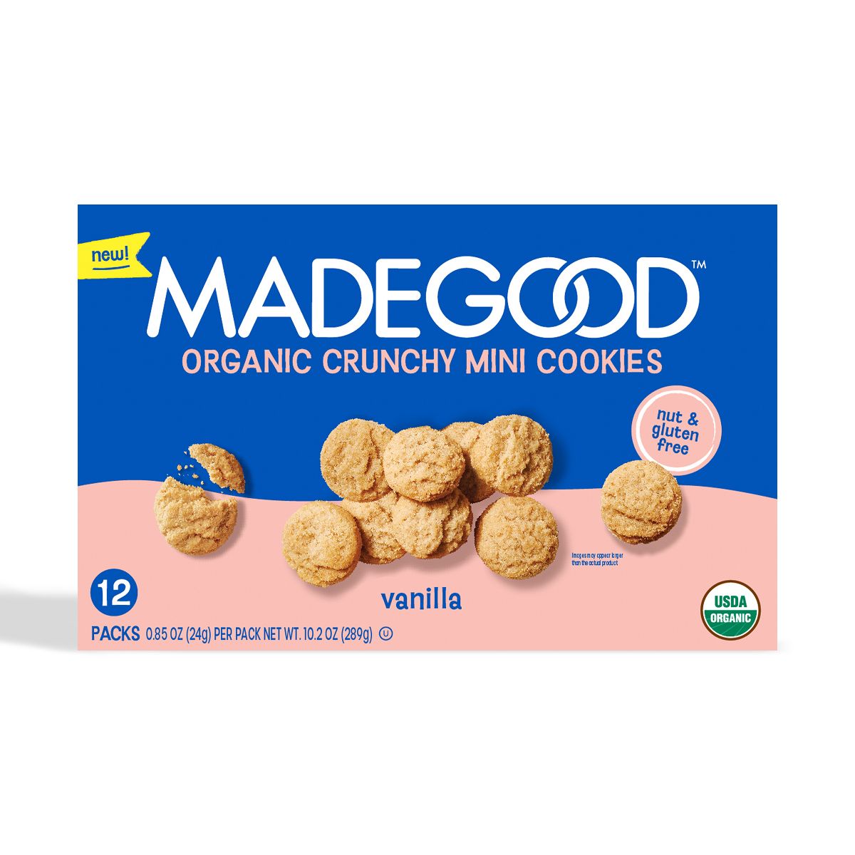 Galletas Mini Crujientes Orgánicas Sin Gluten MadeGood Sabor Vainilla - 10.2 oz / 12 ct - Imagen 4