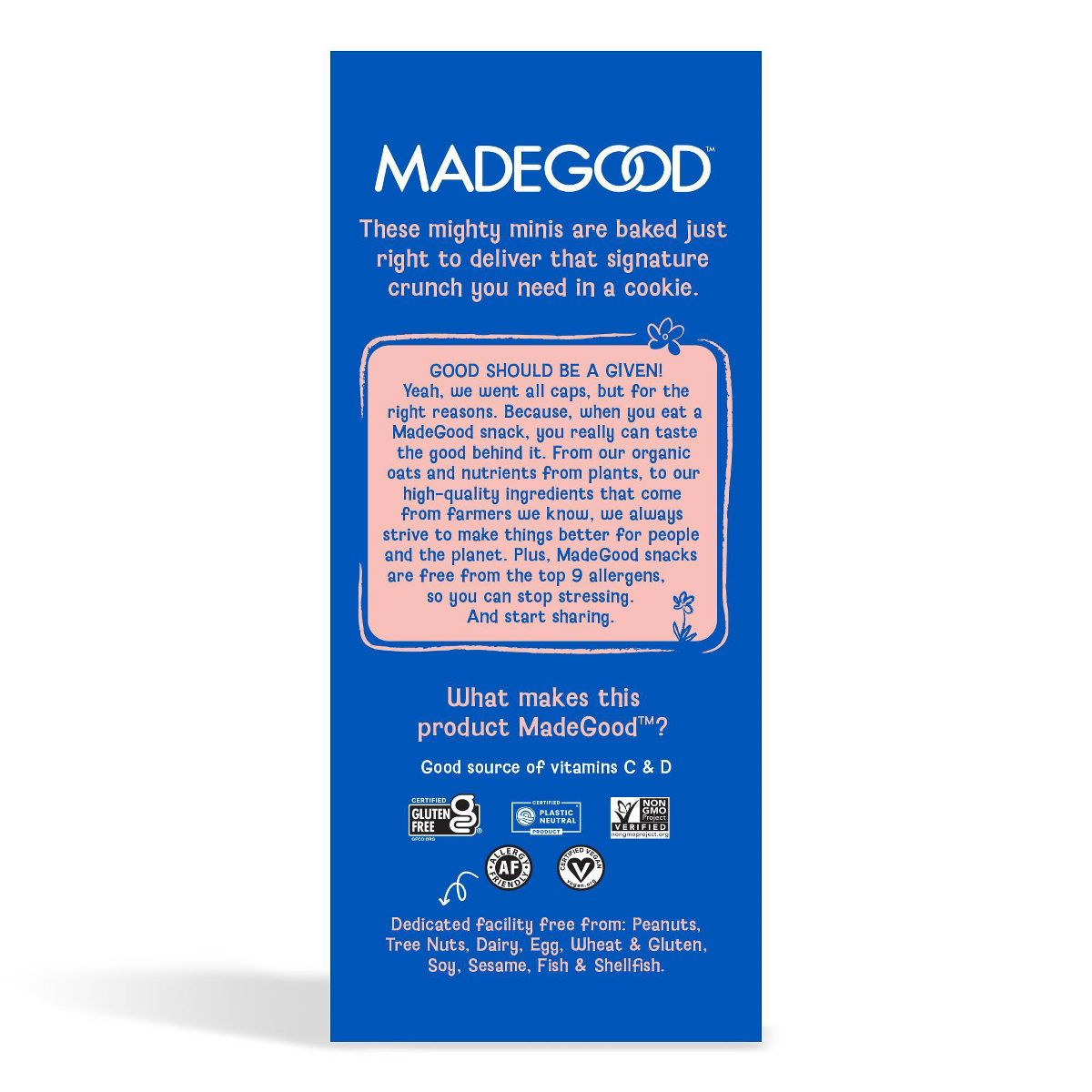 Galletas Mini Crujientes Orgánicas Sin Gluten MadeGood Sabor Vainilla - 10.2 oz / 12 ct - Imagen 9