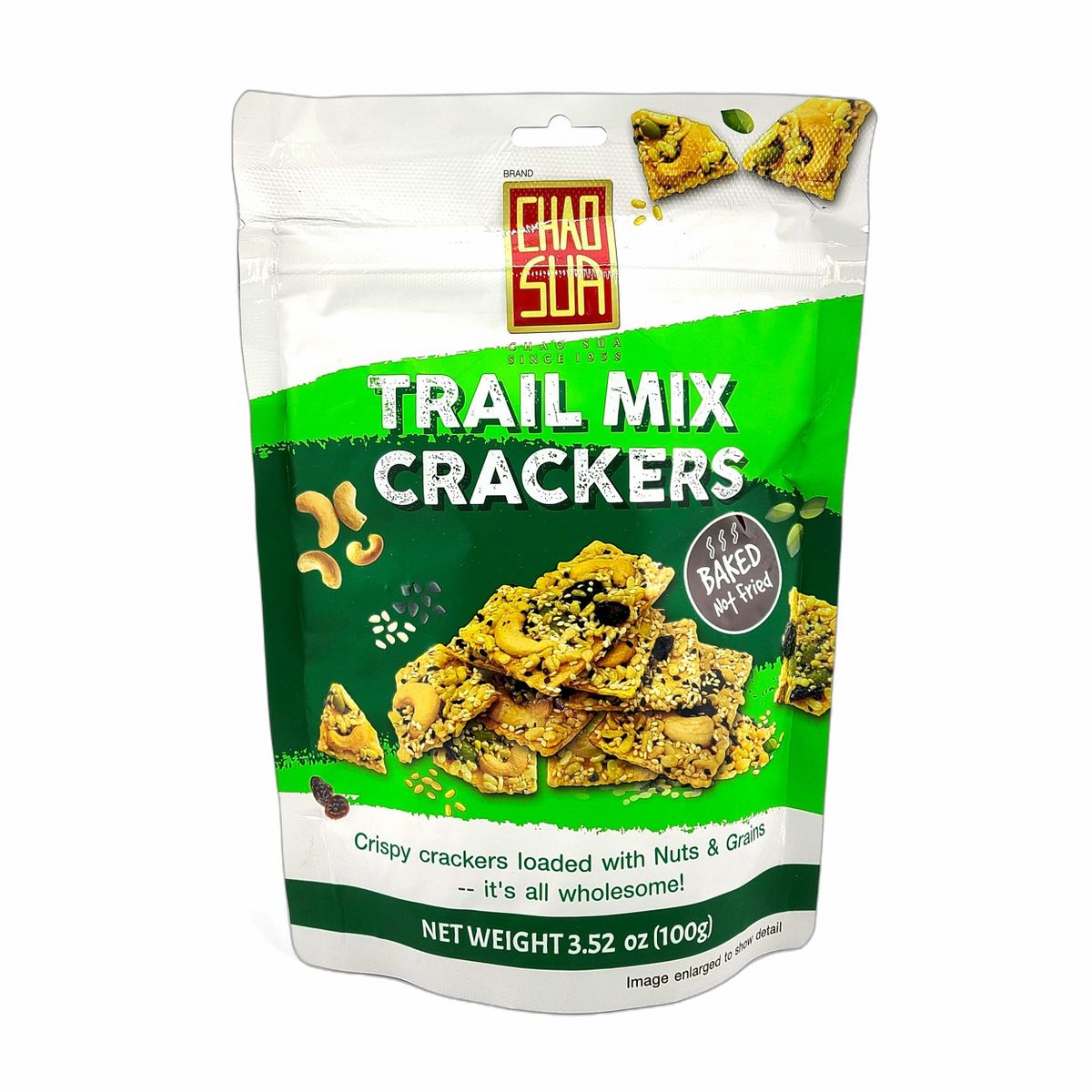 Chao Sua Trail Mix Crackers Horneados 3.52 Oz. (Paquete de 2) - Imagen 3