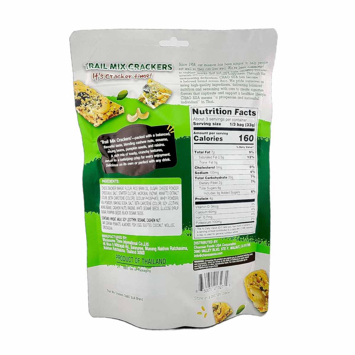 Chao Sua Trail Mix Crackers Horneados 3.52 Oz. (Paquete de 2) - Imagen 6