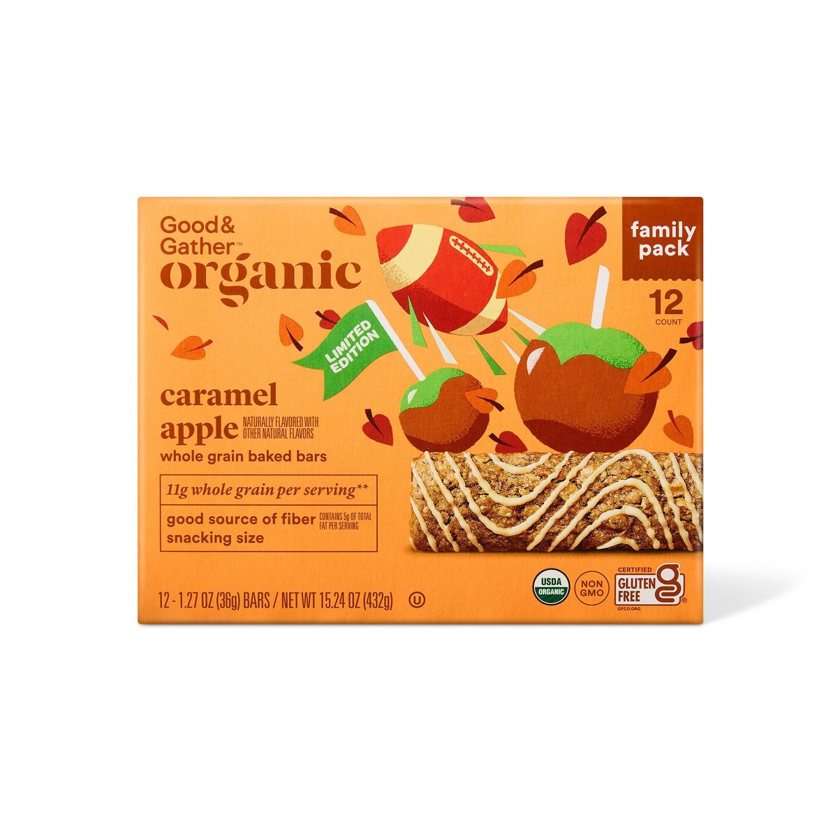Barra de Manzana con Caramelo Horneada de Grano Entero - 15.24 oz - Good & Gather™