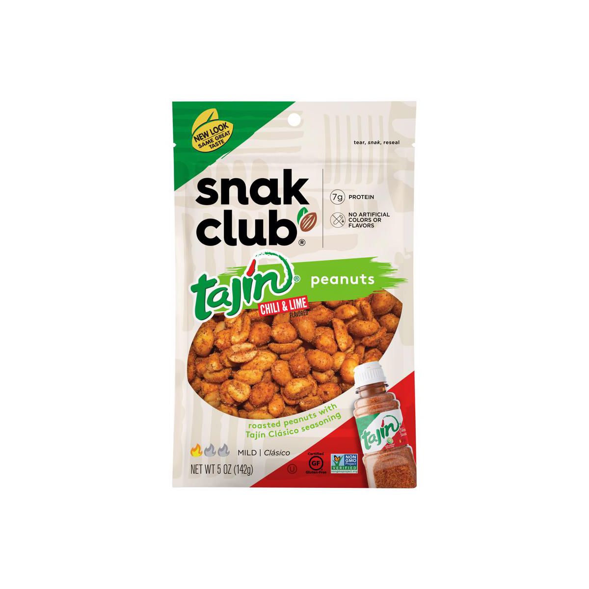 Snak Club Mix de Botana Cacahuates Tajín Chile y Limón - Caja de 6 - 5 oz