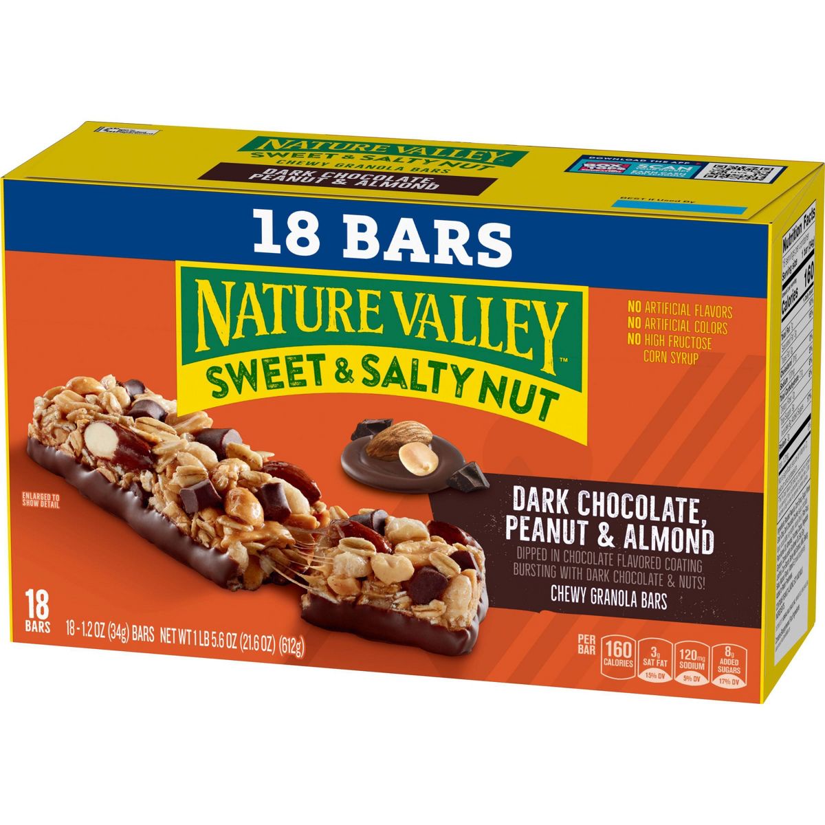 Nature Valley Barras de Granola con Chocolate Oscuro, Cacahuate y Almendra - 18ct - Imagen 4