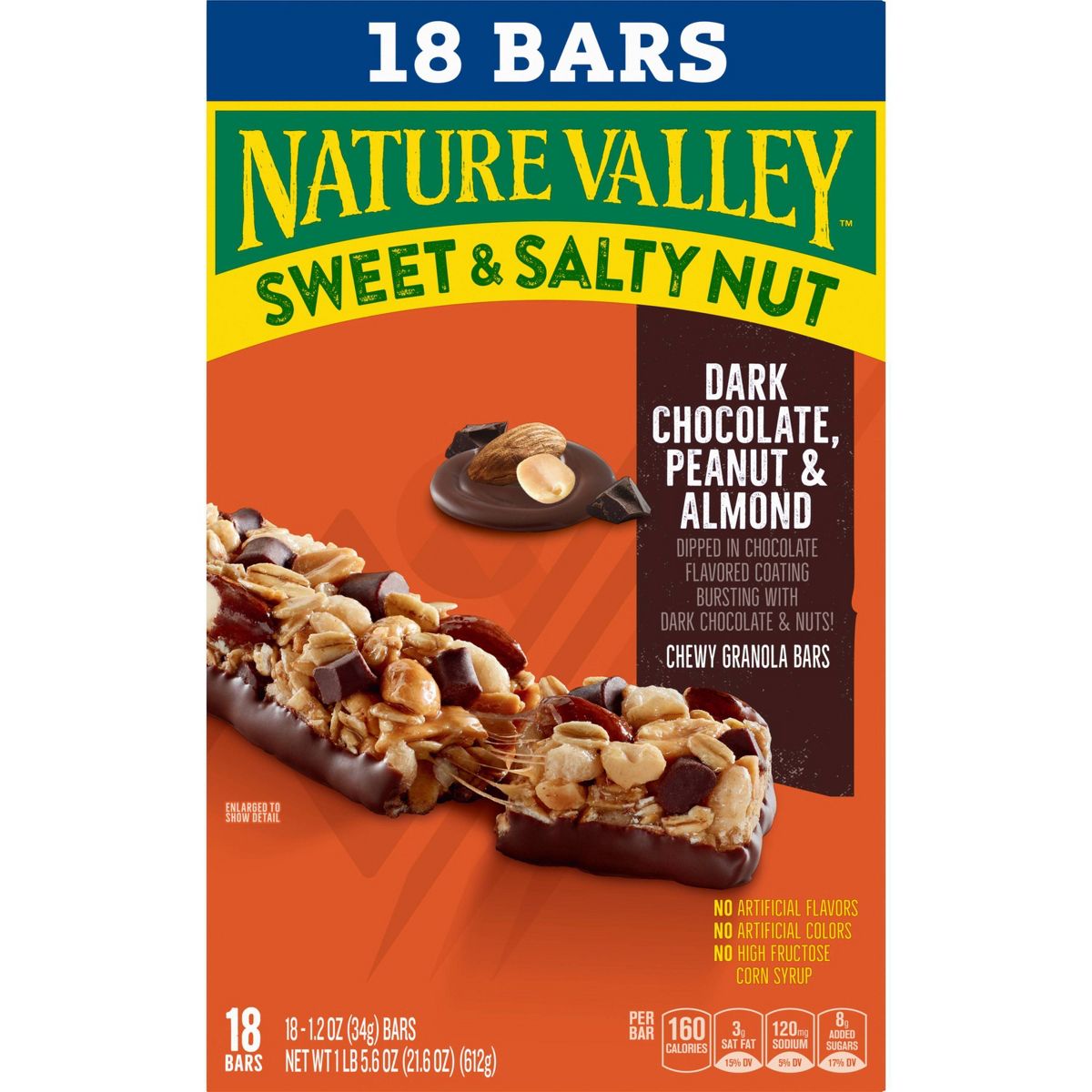 Nature Valley Barras de Granola con Chocolate Oscuro, Cacahuate y Almendra - 18ct - Imagen 5
