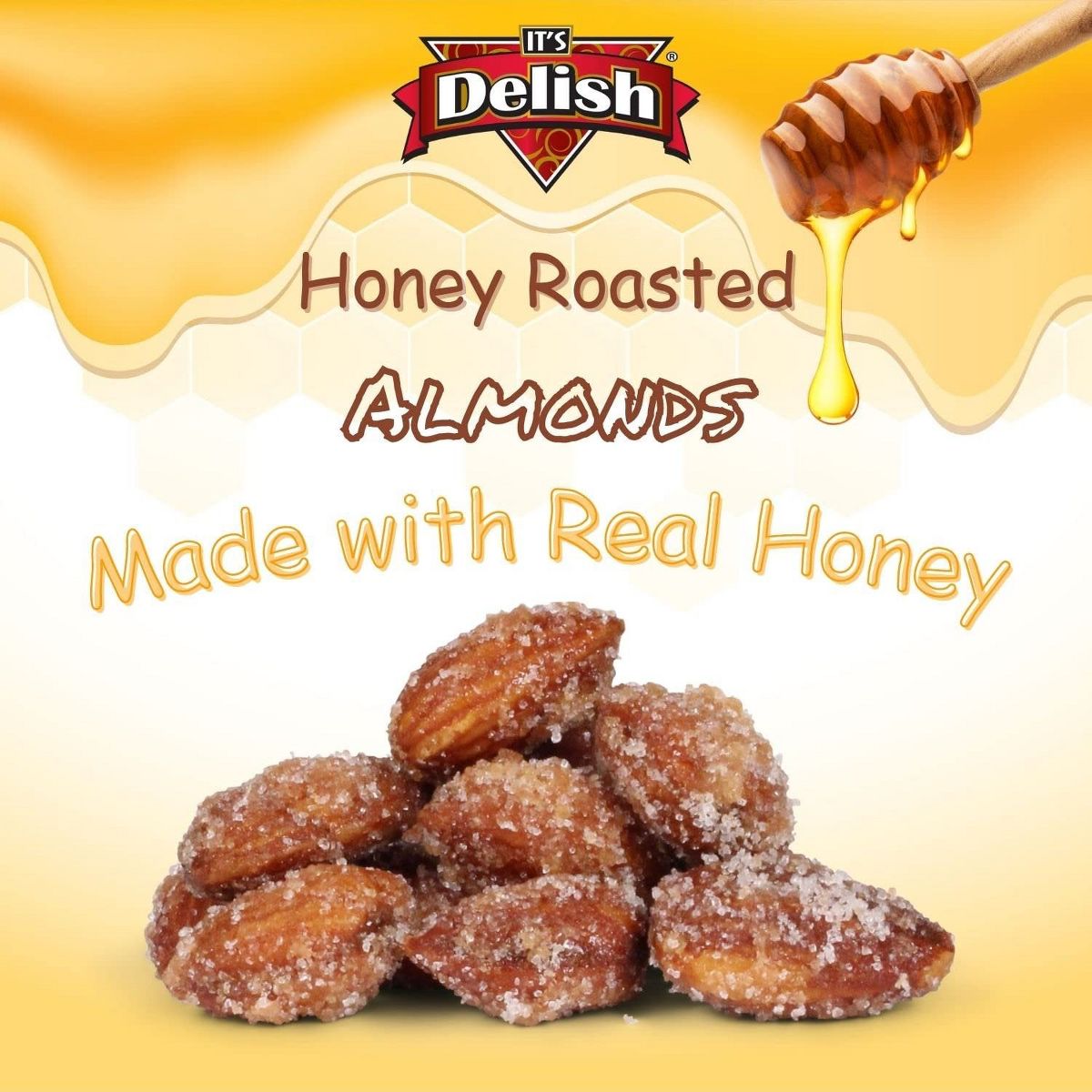 Almendras Honey Roasted de It's Delish, Contenedor Jumbo de 2.5 LBS - Imagen 3