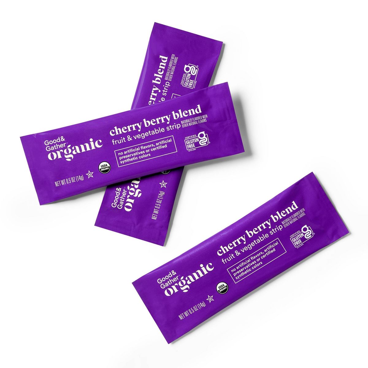 Tiras de Fruta y Vegetales Orgánicas Sabor Cereza y Baya - 9 oz/18 ct - Good & Gather™ - Imagen 5