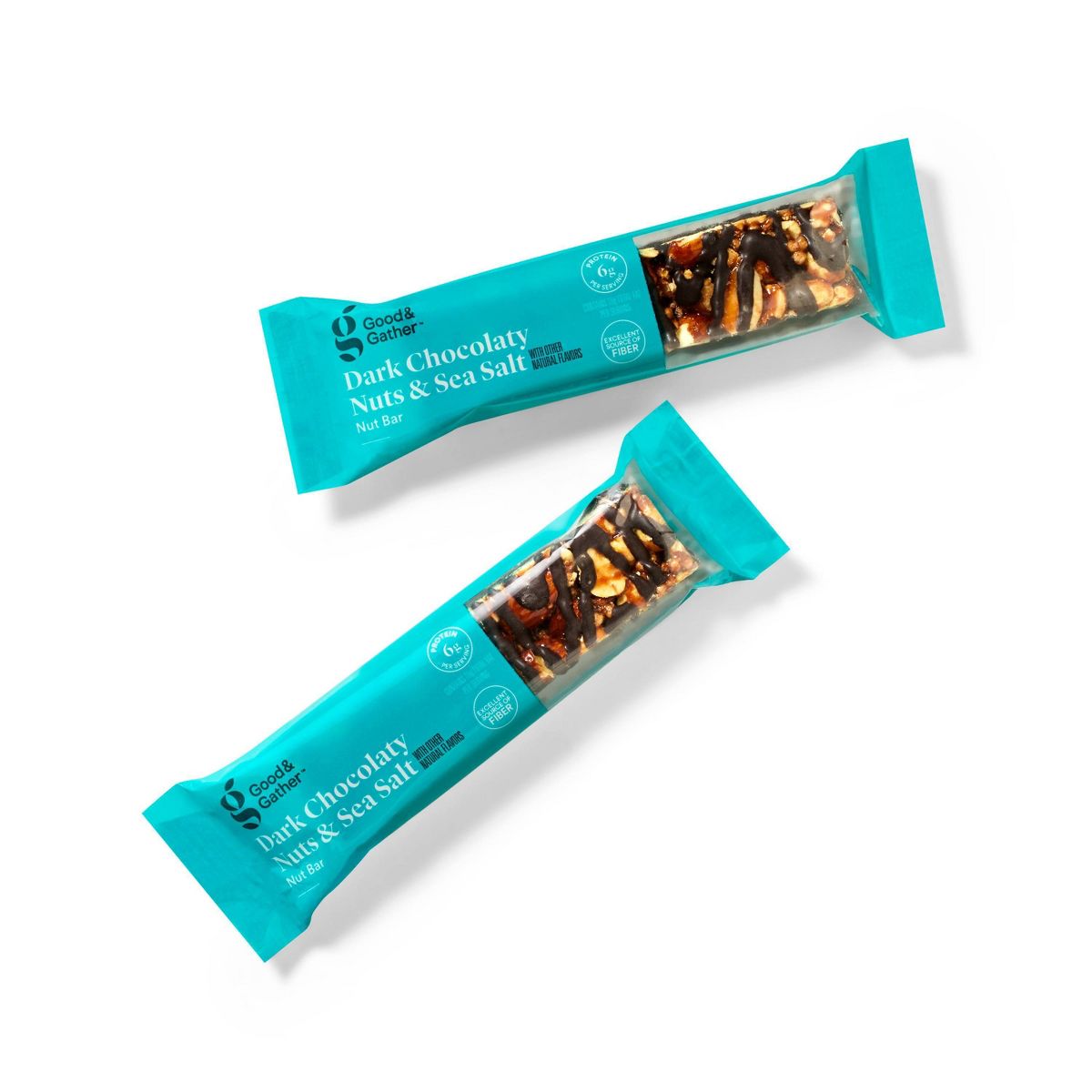 Barritas de nueces con chocolate oscuro y sal marina con otros sabores naturales - 6g de proteína - 8.4 oz/6 ct - Good & Gather™ - Imagen 4