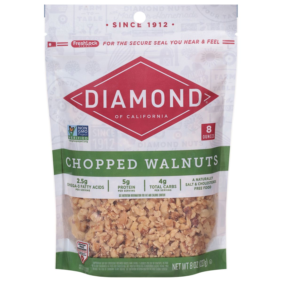 Nueces de California Diamond picadas - 8 oz - Imagen 2