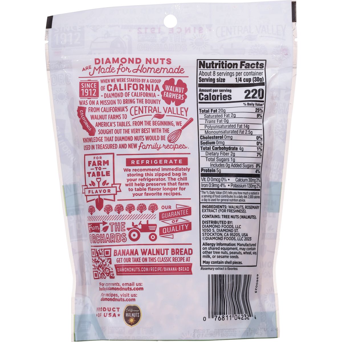 Nueces de California Diamond picadas - 8 oz - Imagen 7