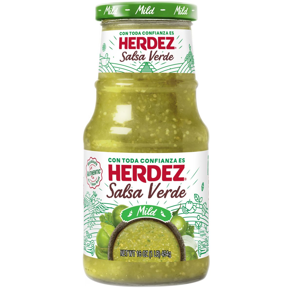 Herdez Salsa Verde 16 oz - Imagen 2
