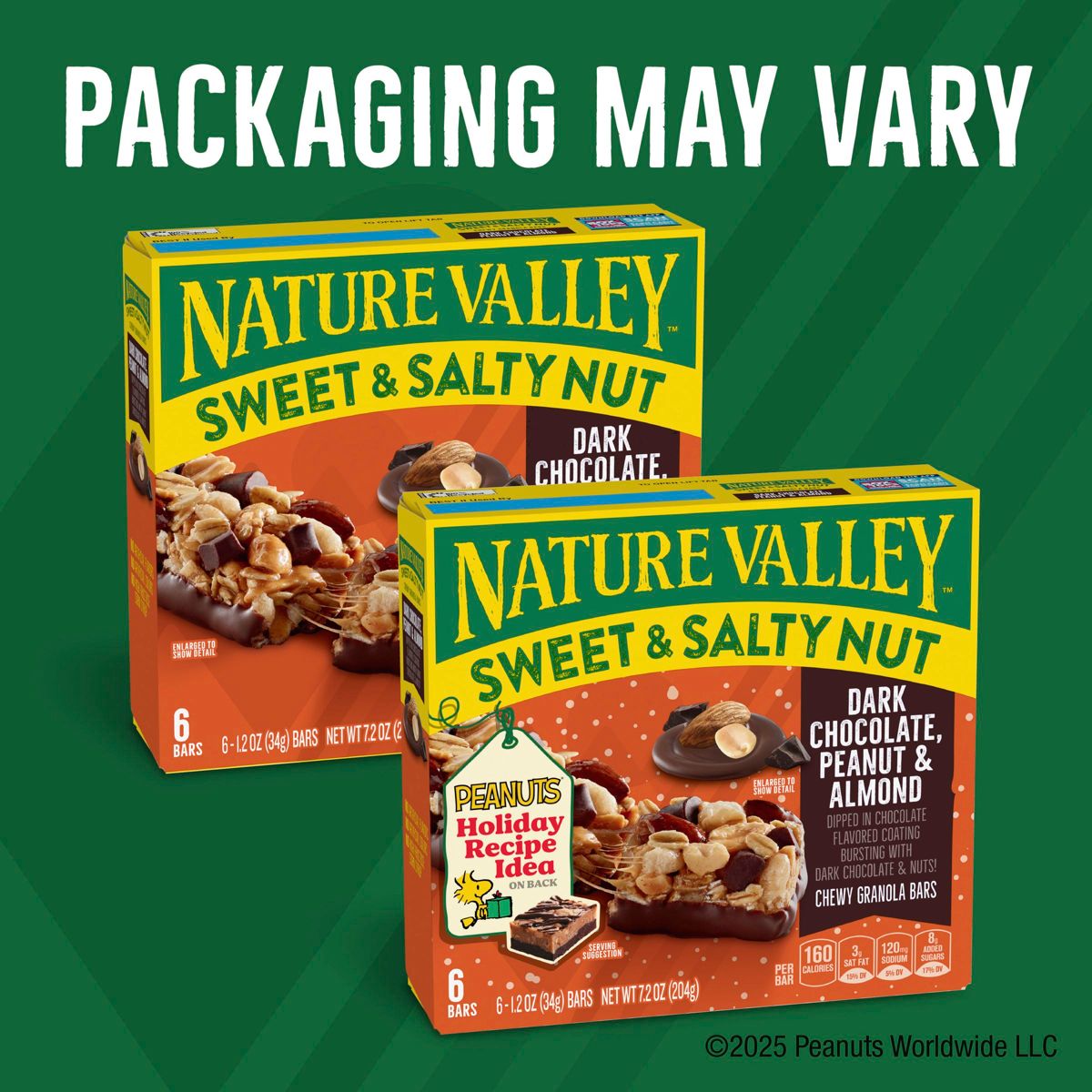 Nature Valley Sweet & Salty Barritas de Granola Chocolate Oscuro-Cacahuate y Almendra - 7.4 oz/6 ct - Imagen 3