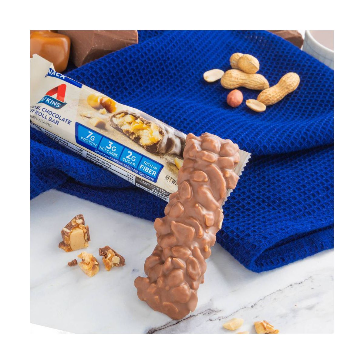 Atkins Barrita de Caramelo, Chocolate y Nuez - Imagen 7