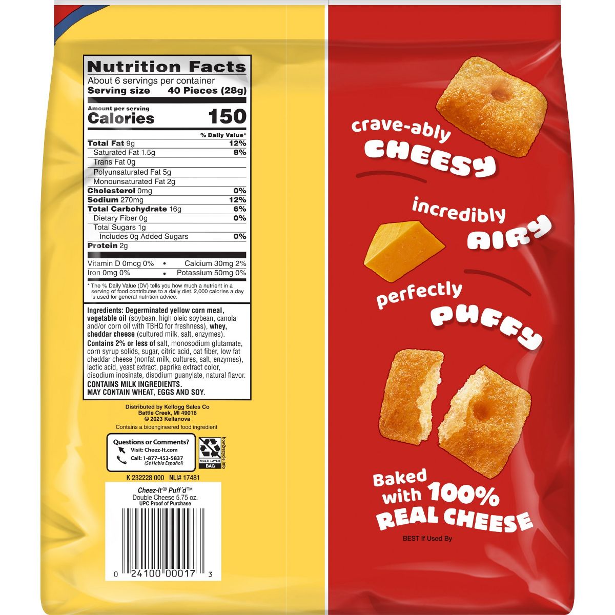 Cheez-It Puff'd Galletas de Queso Doble - 5.75 oz - Imagen 3