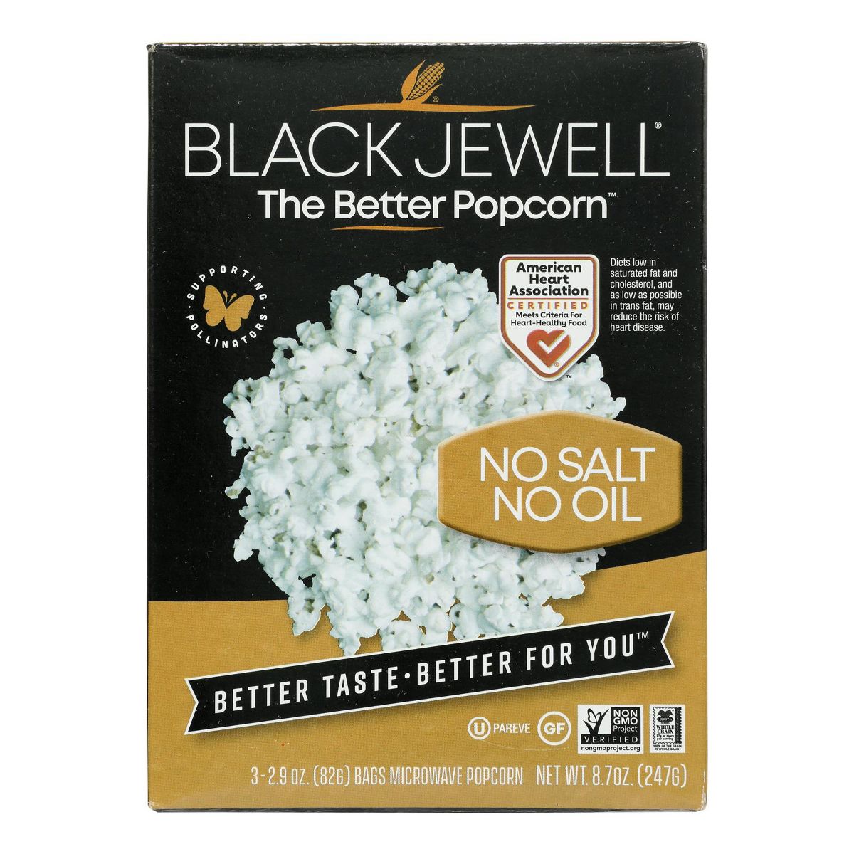 Palomitas de Maíz para Microondas Black Jewell Sin Sal y Sin Aceite - Caja de 6/8.7 oz - Imagen 3