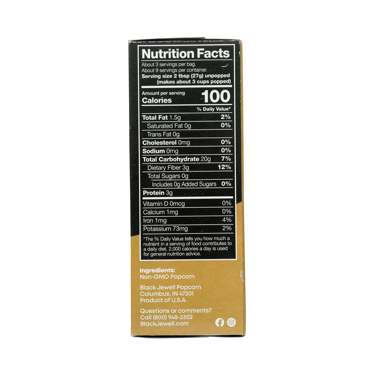 Palomitas de Maíz para Microondas Black Jewell Sin Sal y Sin Aceite - Caja de 6/8.7 oz - Imagen 5