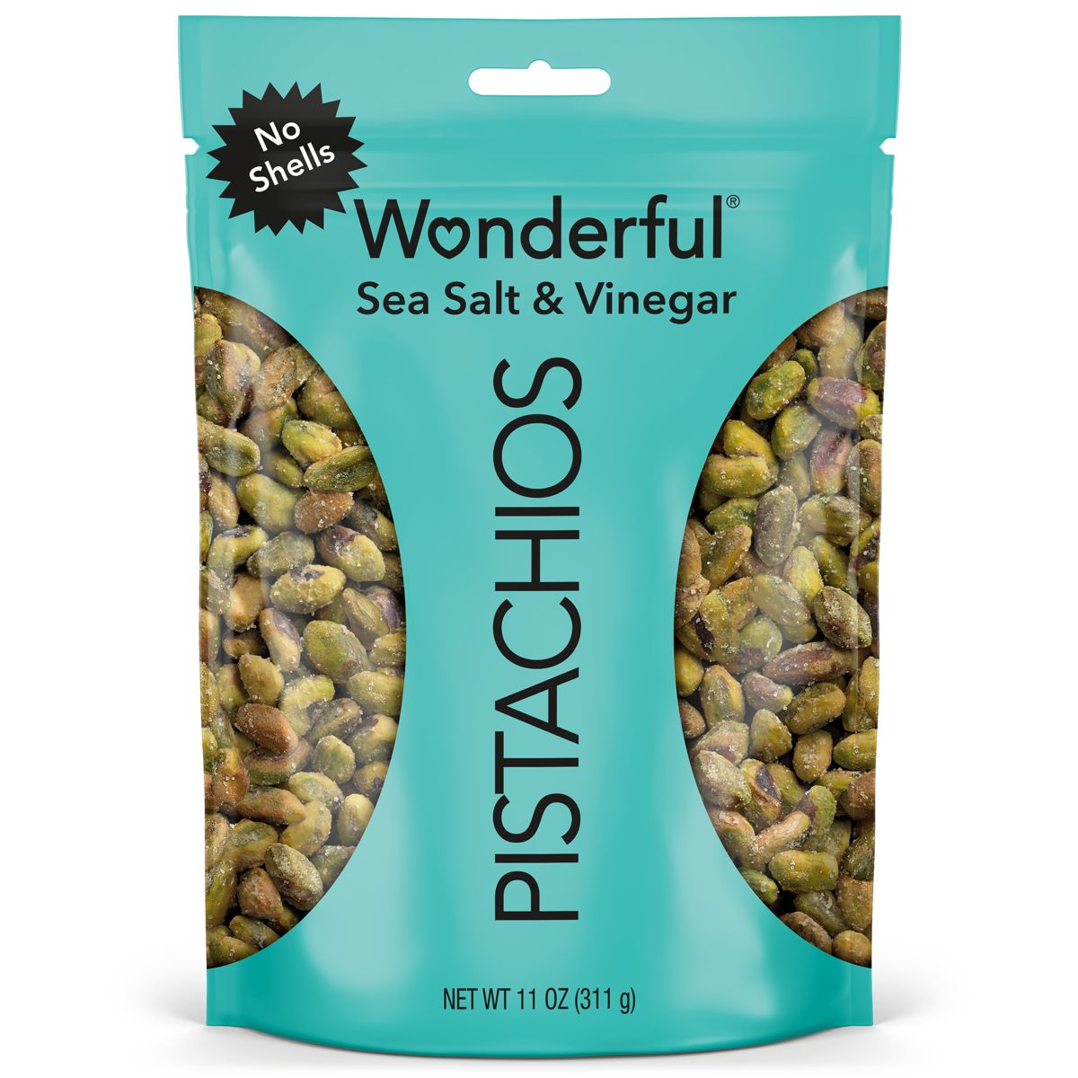 Wonderful Pistachios Sin Cáscara Sal de Mar y Vinagre - 11 oz - Imagen 2