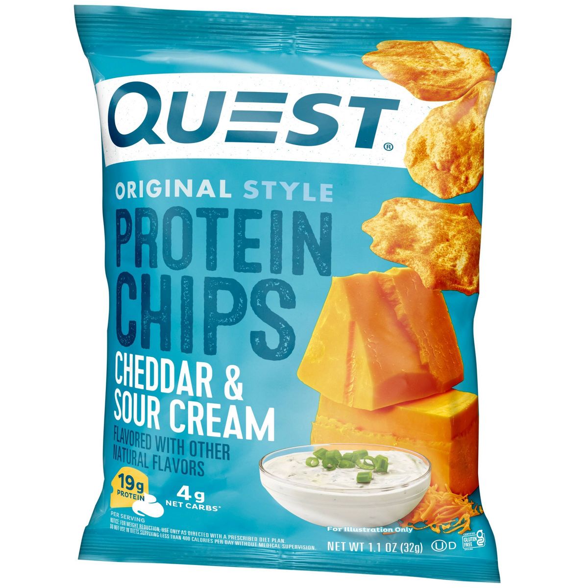 Quest Nutrition Protein Chips - Cheddar y Crema Agria - Imagen 2