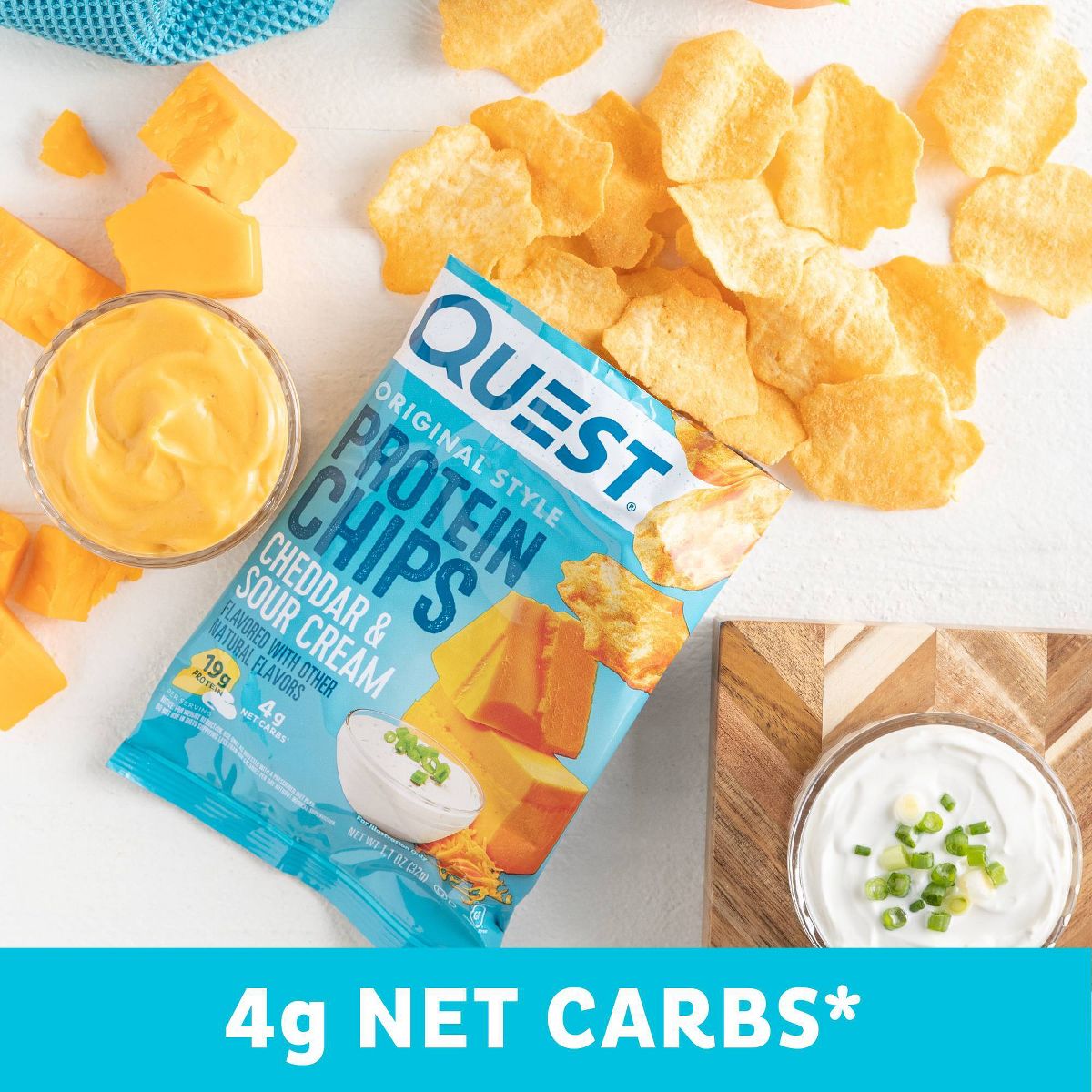 Quest Nutrition Protein Chips - Cheddar y Crema Agria - Imagen 4