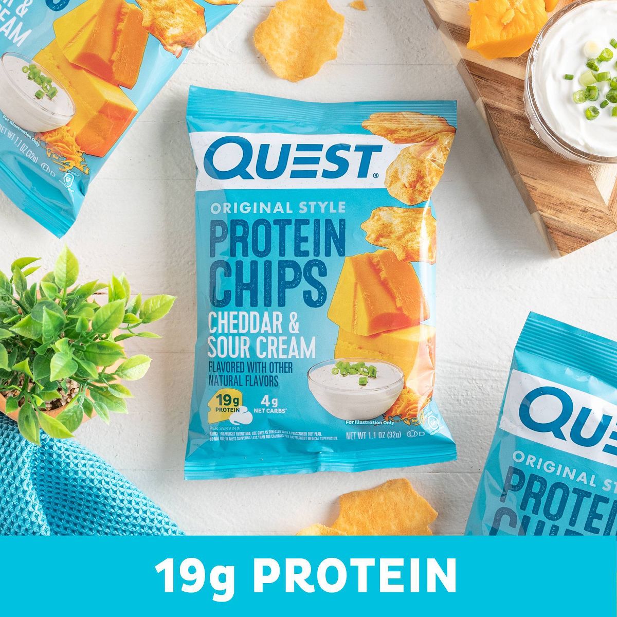 Quest Nutrition Protein Chips - Cheddar y Crema Agria - Imagen 5