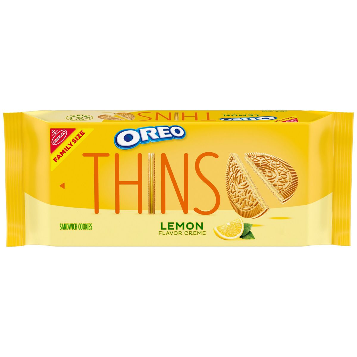 Galletas Sandwich Oreo Thins con Relleno de Crema de Limón, Tamaño Familiar - 11.78 oz - Imagen 2